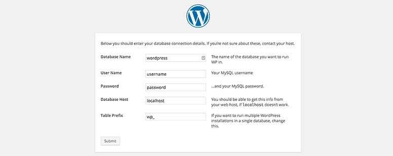 Créer un fichier de configuration WordPress